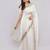 White net embellished saree with blouse