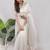 White net embellished saree with blouse