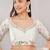 White net embellished saree with blouse