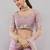 Pink net embellished saree with blouse