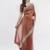 Brown net embellished saree with blouse