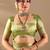 Lime silk blend woven design saree with blouse