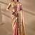 Pink silk blend woven design saree with blouse