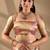 Pink silk blend woven design saree with blouse
