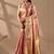 Multicolor silk blend woven design saree with blouse