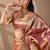 Multicolor silk blend woven design saree with blouse