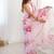 pink heavy chiffon mirror work saree