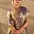 Purple silk blend woven design saree with blouse