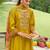 Women Floral Embroidered Regular Thread Work Kurta with Trousers & With Dupatta