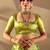 Lime silk blend woven design saree with blouse