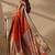 Orange silk blend woven design saree with blouse