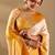 Off white silk blend woven design saree with blouse