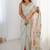 pastel heavy chiffon mirror work saree