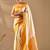 Off white silk blend woven design saree with blouse