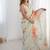 pastel heavy chiffon mirror work saree