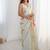 pastel heavy chiffon mirror work saree