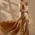 Gold silk blend woven design saree with blouse