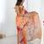 peach heavy chiffon mirror work saree
