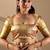Gold silk blend woven design saree with blouse
