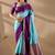 Multicolor silk blend woven design saree with blouse