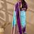 Multicolor silk blend woven design saree with blouse