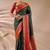 Multicolor silk blend woven design saree with blouse