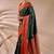 Multicolor silk blend woven design saree with blouse