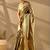 Gold silk blend woven design saree with blouse