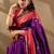 Purple silk blend woven design saree with blouse