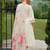 Floral Embroidered Thread Work V-Neck A-Line Kurta With Trousers & Dupatta