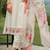 Floral Embroidered Thread Work V-Neck A-Line Kurta With Trousers & Dupatta