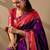 Purple silk blend woven design saree with blouse