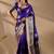 Purple silk blend woven design saree with blouse