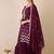 Floral Embroidered Sweetheart Neck Kurta With Sharara & Dupatta