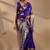 Purple silk blend woven design saree with blouse
