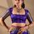 Purple silk blend woven design saree with blouse