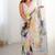 multicolor heavy chiffon mirror work saree