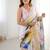 multicolor heavy chiffon mirror work saree