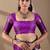 Cream silk blend woven design saree with blouse