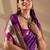 Purple silk blend woven design saree with blouse