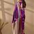 Purple silk blend woven design saree with blouse