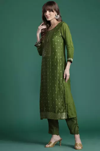 Ethnic Motifs Kurta with Trousers & Dupatta