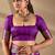 Purple silk blend woven design saree with blouse