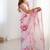 pink heavy chiffon mirror work saree