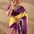 Yellow silk blend woven design saree with blouse