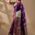 Purple silk blend woven design saree with blouse