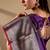 Purple silk blend woven design saree with blouse