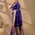 Dark Blue silk blend woven design saree with blouse