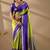 Multicolor silk blend woven design saree with blouse