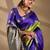 Multicolor silk blend woven design saree with blouse